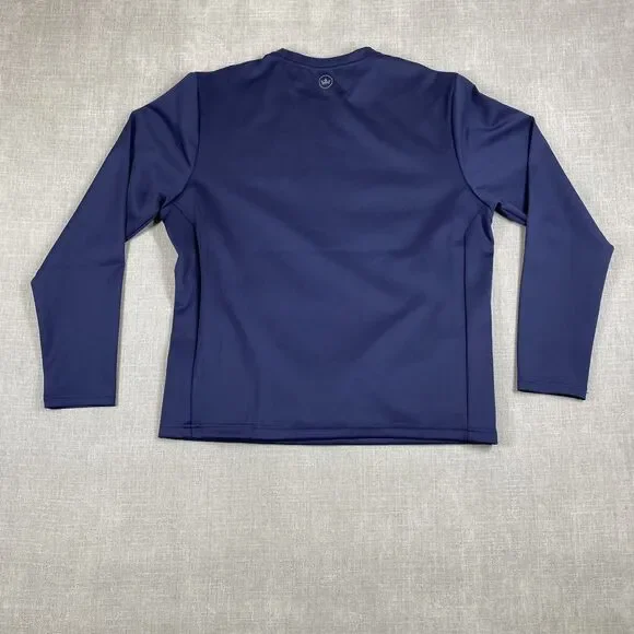 Peter Millar Pullover Mens Large Navy Crown Sport Quilted Performance Golf Shirt